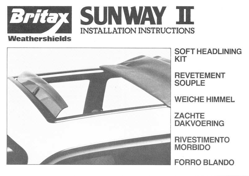 Britax Sunway installation instructions